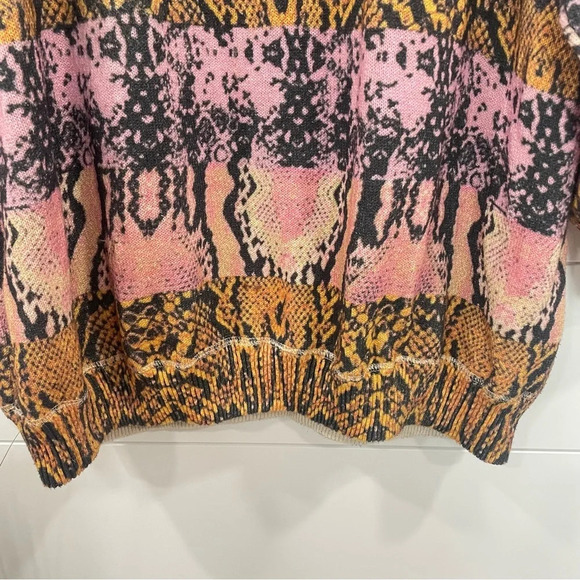 Free People Cosmos Graphic Python Oversized Pullover Small - Picture 7 of 14